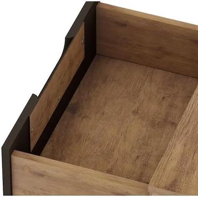 Alt view image 11 of 14 - Rockefeller 2.0 Nightstand in Nature and Textured Grey