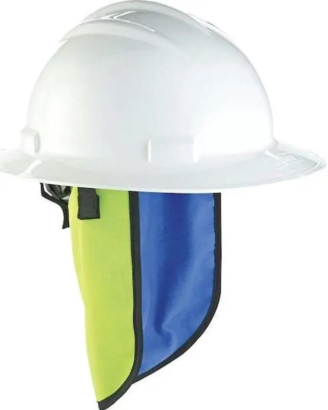 Alt view image 7 of 8 - ERGODYNE 6670CT Neck Shade, For Use With Hard Hats Lime