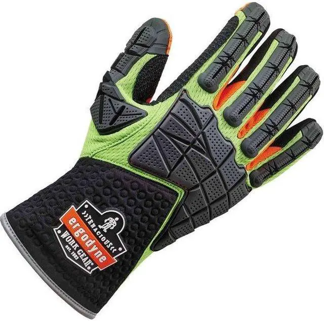 Alt view image 2 of 2 - PROFLEX 925F(X) Large Lime Neoprene Cuff Impact Reducing Gloves