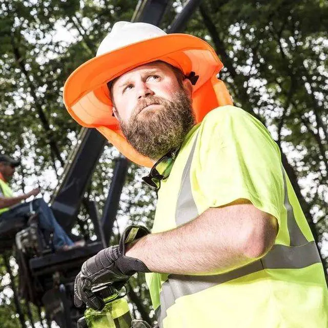 Alt view image 6 of 7 - ERGODYNE 6660 Visor with Neck Shade, For Use With Hard Hats Orange