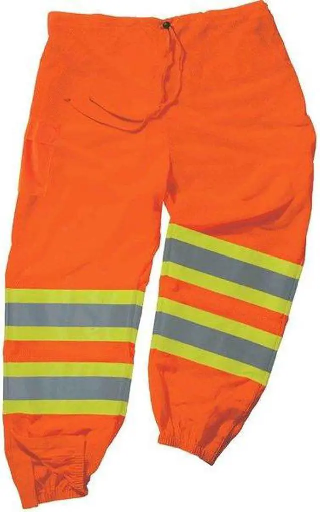 Alt view image 2 of 2 - GLOWEAR BY ERGODYNE 8911 L/XL Class E Two-Tone Pants, Orange