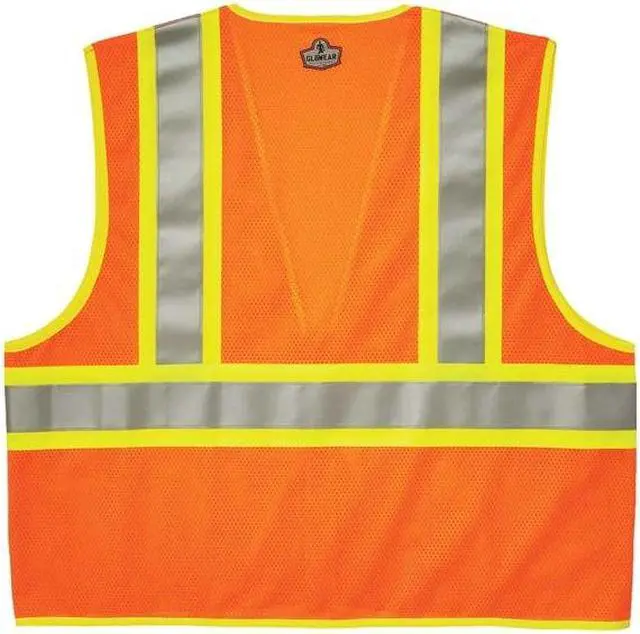Alt view image 4 of 5 - Ergodyne GloWear 8230Z Class 2 Hi-Visibility Two-Tone Vest Orange 2XL/3XL 21317