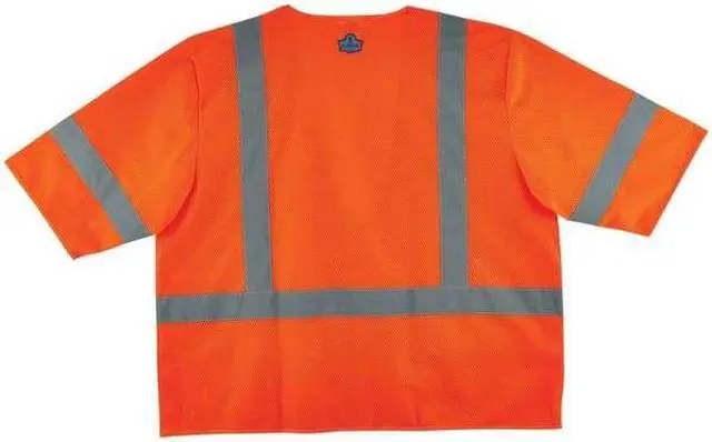 Alt view image 5 of 5 - Ergodyne GloWear 8320Z Class 3 Hi-Visibility Standard Vest Orange Large/XL 22115