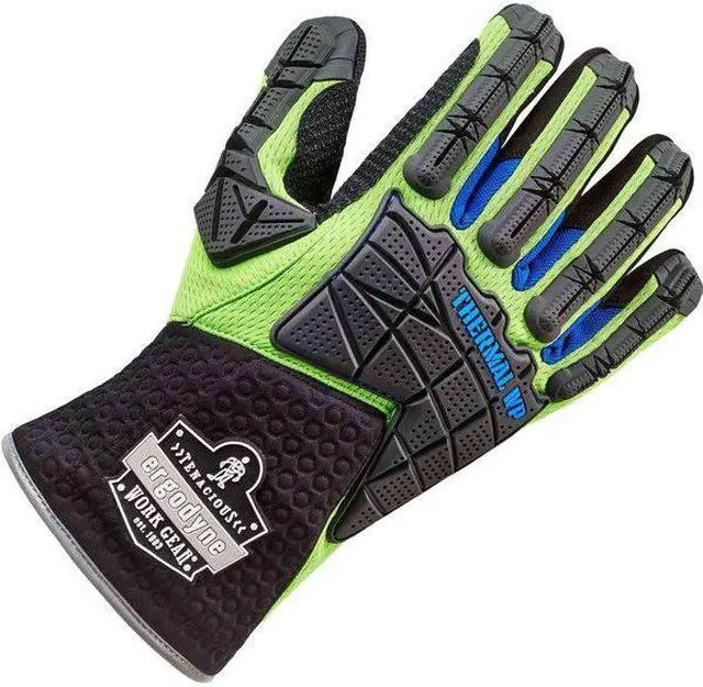 Alt view image 2 of 2 - PROFLEX BY ERGODYNE 925WP Impact Reducing Gloves, AX Suede Palm, Thinsulate