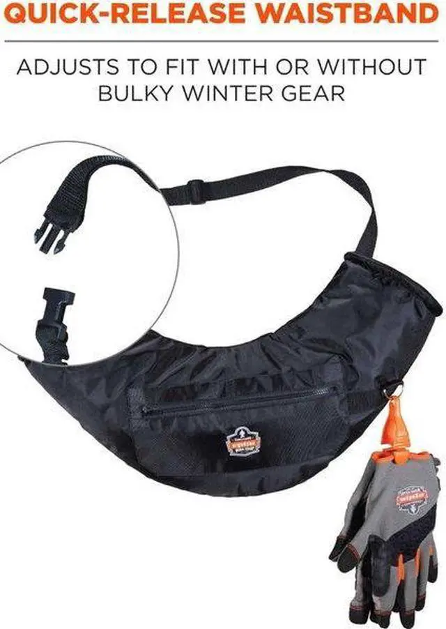 Alt view image 7 of 7 - ERGODYNE 6980 Single Black Winter Hand Warmer Muff