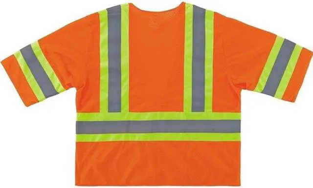 Alt view image 5 of 5 - Ergodyne GloWear 8330Z Class 3 Hi-Visibility Two-Tone Vest Orange Large/XL 22175