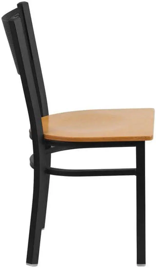 Alt view image 9 of 14 - black restaurant chair XU-DG-60115-GRD-NATW-GG
