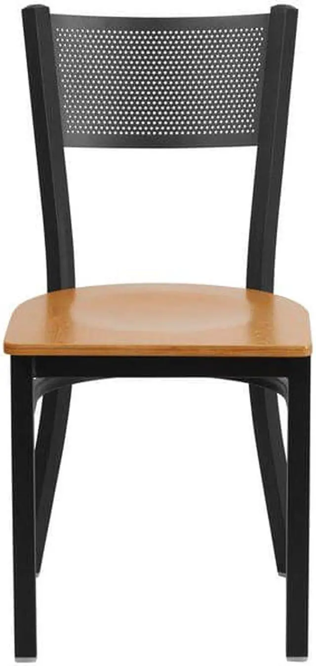 Alt view image 11 of 14 - black restaurant chair XU-DG-60115-GRD-NATW-GG