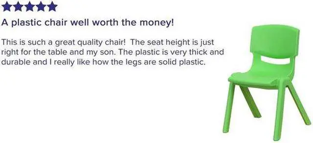 Alt view image 7 of 15 - Flash Furniture 10 Pack Green Plastic Stackable School Chair with 12 Seat Height