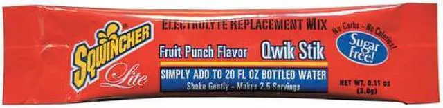 Alt view image 4 of 8 - Sqwincher Zero Qwik Stik Sugar Free, Fruit Punch, .11 0z (Pack of 50)