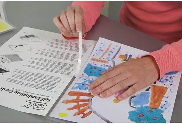 Alt view image 7 of 9 - Self-Sealing Laminating Pouches, 9 x 11-3/5 inches , 50 Pouches per Pack, Letter Size (170-30858)