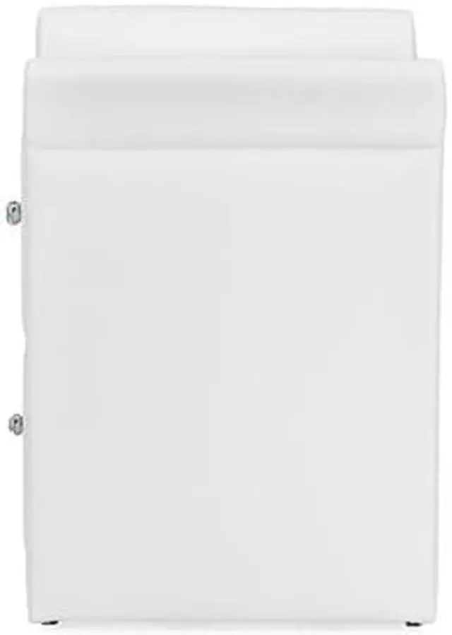Alt view image 4 of 7 - Baxton Studio Victoria Faux Leather Upholstered Modern Nightstand, Large, White