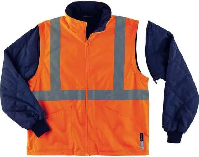 Alt view image 3 of 3 - ERGODYNE 8385 Hooded Jacket, Polyester, Class 3 Type R, Orange, 2XL