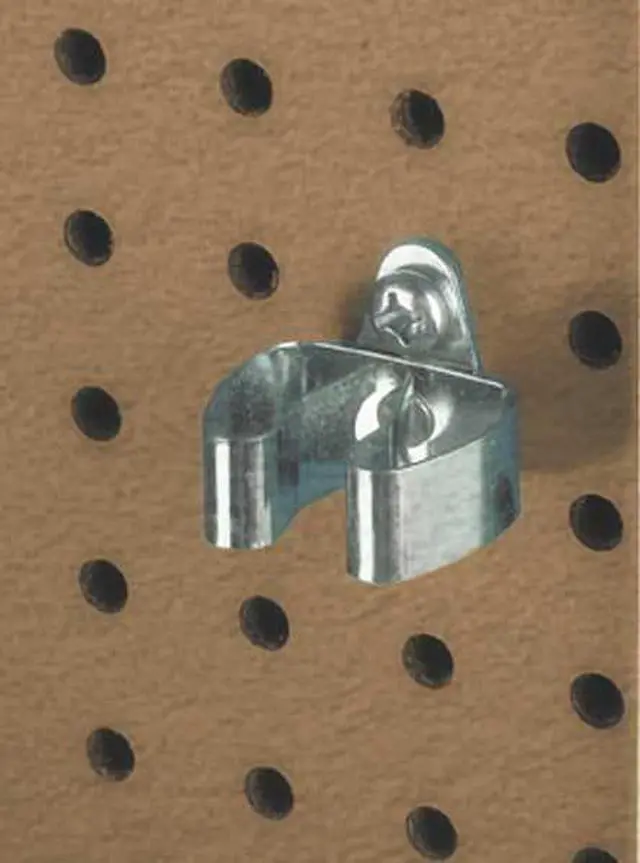 Alt view image 8 of 8 - Triton Products 73210 DuraHook 1/2-Inch to 1-Inch Hold Range 1-7/16-Inch Projection Annealed Chromate Dipped Steel Standard Spring Clip for DuraBoard or 1/8 Inch and 1/4 Inch Pegboard, 10-Pack