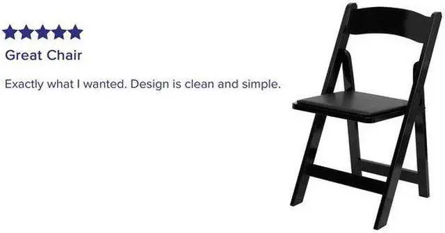 Alt view image 6 of 7 - 4 Pk. HERCULES Series Black Wood Folding Chair with Vinyl Padded Seat