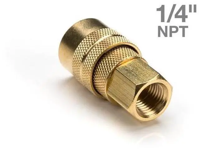 Alt view image 3 of 4 - STEELMAN 99473-B 20-Piece 1/4" NPT Solid Brass Coupler and Steel Plug Pack