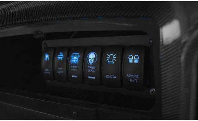 Alt view image 7 of 7 - RSLJ3B - LED Rocker Switch w/ Blue LED Radiance (Bumper Light Bar)