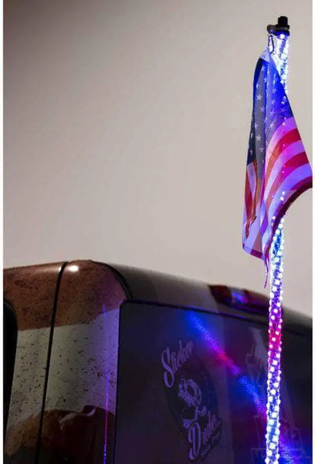 Alt view image 8 of 12 - RS8195FTBT - ColorSMART 5ft RGB LED Lighted Whip w/ Chasing & Bluetooth Control