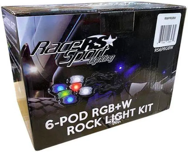 Alt view image 7 of 10 - RS6PRGBW - ColorSMART 6-Pod RGB+W LED Rock Light Kit (RGB+White Multi-Color)