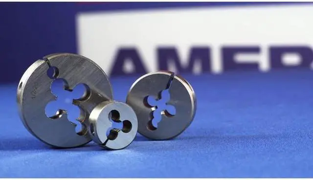 Alt view image 7 of 9 - Drill America DWT Series Qualtech High-Speed Steel Round Adjustable Threading Die, 1" Diameter, 1/4"-36 Size (Pack of 1)