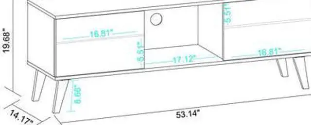 Alt view image 9 of 13 - Doyers 53.15 TV Stand in White and Nut Brown