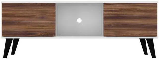 Alt view image 11 of 13 - Doyers 53.15 TV Stand in White and Nut Brown