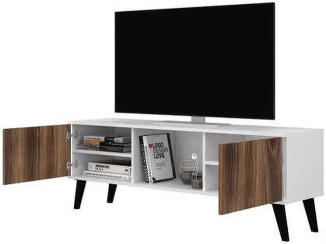 Alt view image 10 of 14 - Doyers 62.20 TV Stand in White and Nut Brown