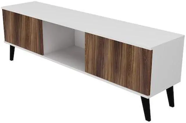 Alt view image 12 of 14 - Doyers 62.20 TV Stand in White and Nut Brown