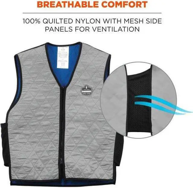 Alt view image 4 of 4 - CHILL-ITS BY ERGODYNE 6665 XL Nylon Cooling Vest, Silver