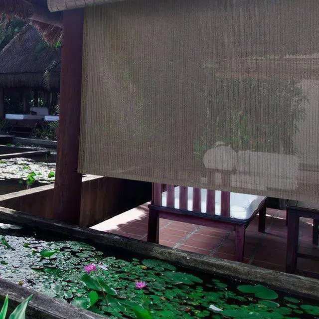 Alt view image 3 of 4 - Keystone Fabrics P7725 96 x 72 in. Outdoor Cordless Sun Shade, Canyon