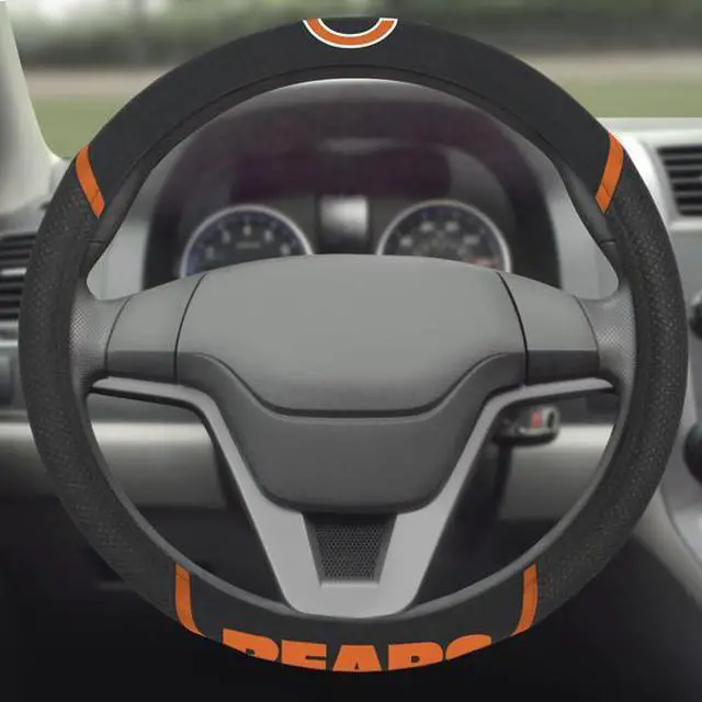 Alt view image 3 of 4 - Chicago Bears Steering Wheel Cover Mesh/Stitched