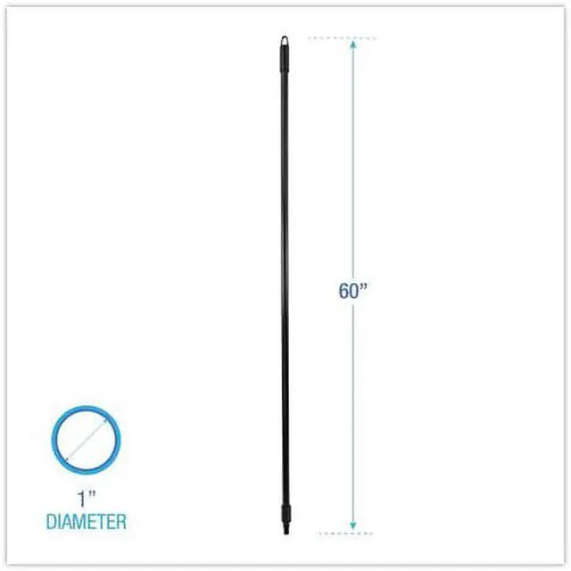 Alt view image 9 of 19 - Boardwalk Fiberglass Broom Handle Nylon Plastic Threaded End 1" Dia. x 60" Long