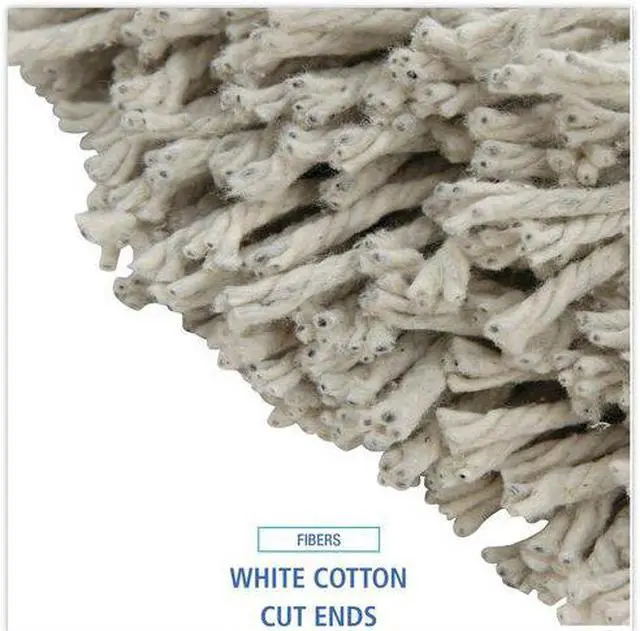 Alt view image 12 of 20 - Boardwalk Cut-End Wet Mop Head Cotton No. 32 White 2032CEA