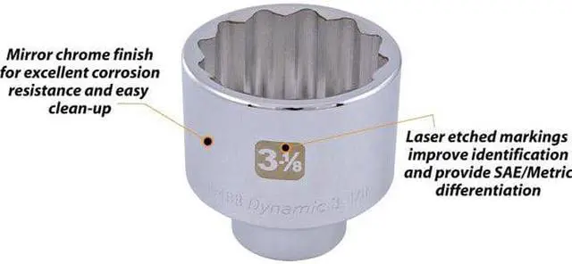 Alt view image 2 of 5 - DYNAMIC D099452 1" Drive, 1-11/16" SAE Socket, 6 Points
