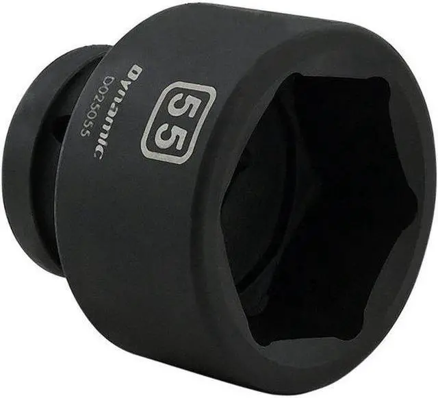 Alt view image 3 of 7 - DYNAMIC D025055 1" Drive Standard Socket, Black Phosphate, Tools 55MM X 1"