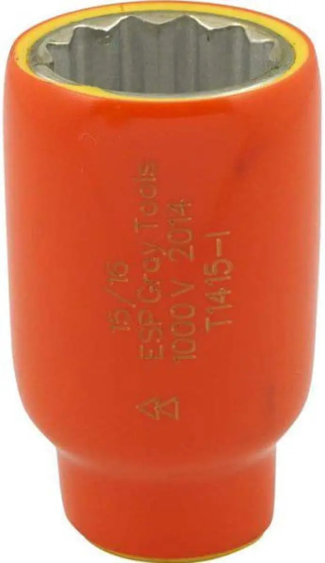 Alt view image 2 of 4 - GRAY TOOLS 1415-I Socket 15/16" X 1/2" Drive, 12 Point Standard Length, 1000V