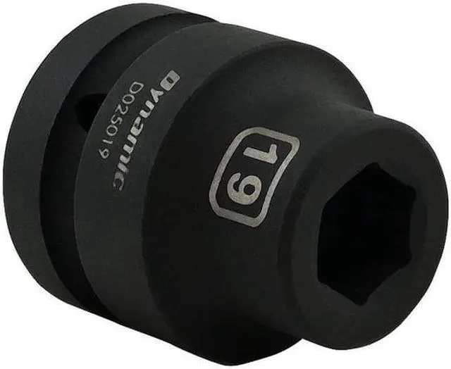 Alt view image 3 of 6 - DYNAMIC D025019 1" Drive Standard Socket, Black Phosphate, Tools 19MM X 1"