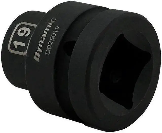 Alt view image 4 of 6 - DYNAMIC D025019 1" Drive Standard Socket, Black Phosphate, Tools 19MM X 1"