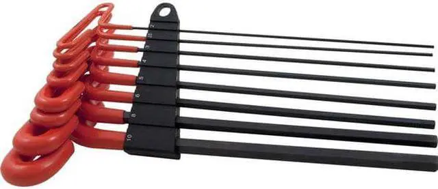 Alt view image 5 of 8 - dynamic 8 piece 9" long t-handle, metric hex key set, 2mm - 10mm