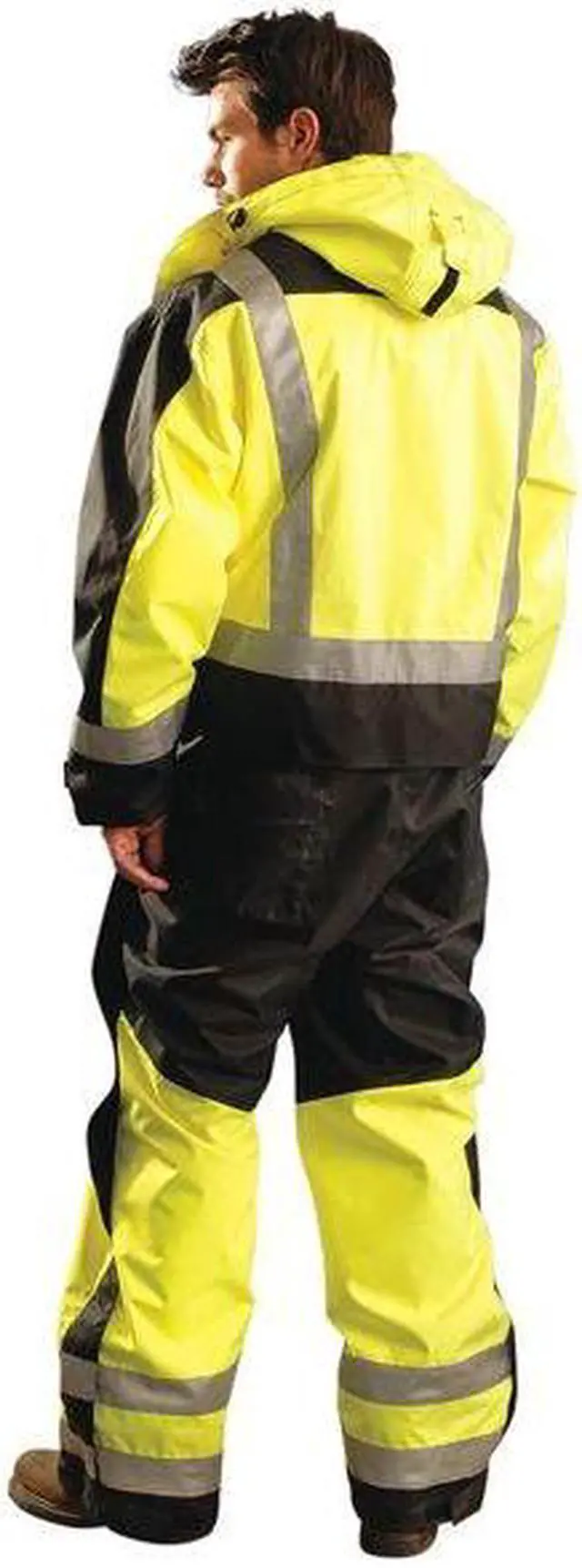 Alt view image 7 of 7 - OCCUNOMIX SP-CVL-BYL Coverall,Black/Yellow,L