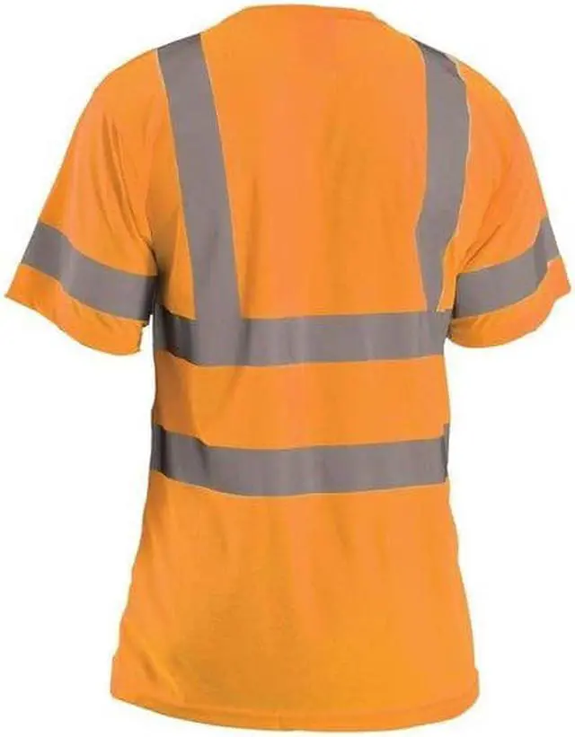 Alt view image 3 of 3 - Occunomix Orange Wicking Birdseye T-Shirt, Size: 2XL, ANSI Class 3