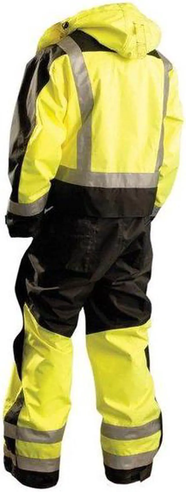Alt view image 3 of 7 - OCCUNOMIX SP-CVL-BY4X Cold Weather Coverall Rainsuit, Polyester, 9.8 mil Thick,