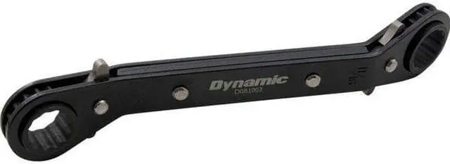 Alt view image 4 of 8 - dynamic 5 piece sae double box end, reversible ratcheting wrench set, 25 offset
