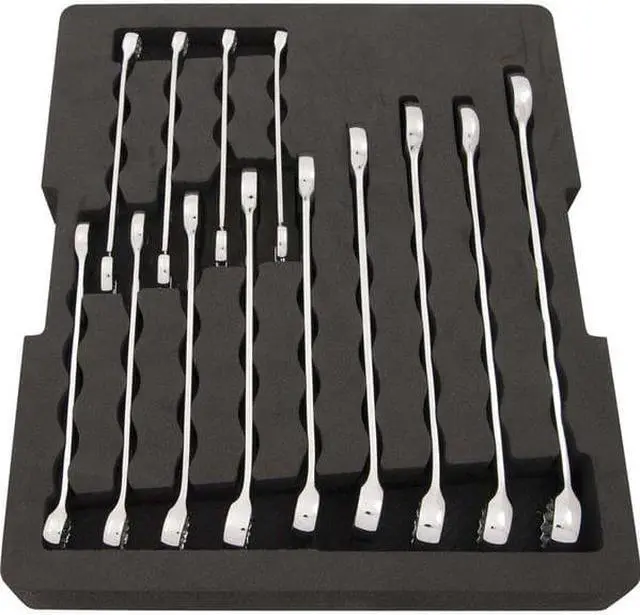 Alt view image 3 of 6 - DYNAMIC D105108 Tools 14 Piece Metric Combination Wrench Set With Foam Tool