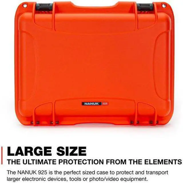 Alt view image 4 of 8 - Nanuk 925 Carrying Case for Camera, Accessories - Orange