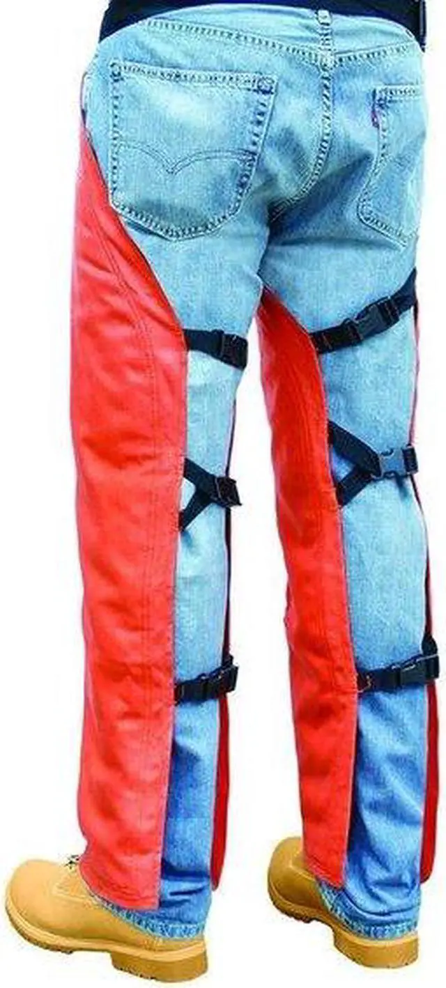 Alt view image 3 of 5 - Chain Saw Chaps,Orange,Nylon,39 In. L ELVEX JE-9439