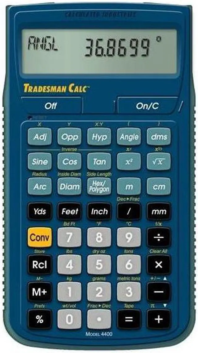 Alt view image 12 of 13 - Tradesman Calculator,Portable,LCD CALCULATED INDUSTRIES 4400