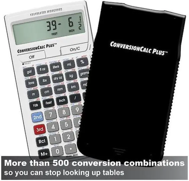Alt view image 18 of 18 - CALCULATED INDUSTRIES 8030 Conversion Calculator Plus,Portable,LCD