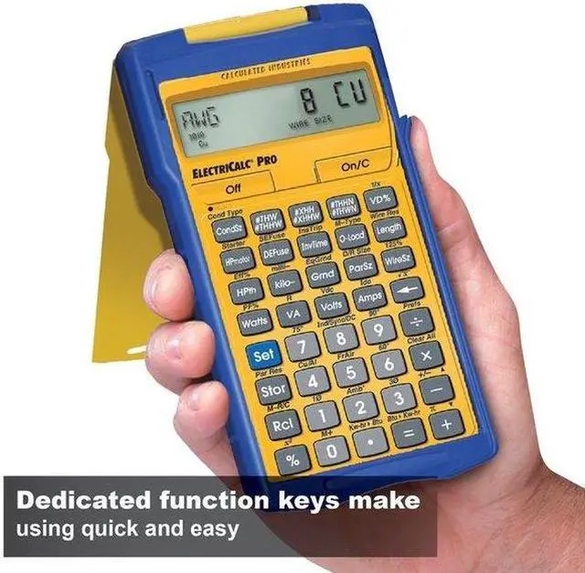 Alt view image 14 of 14 - CALCULATED INDUSTRIES 5070 Electrical Calculator,8-1/4 x 6 In,LCD