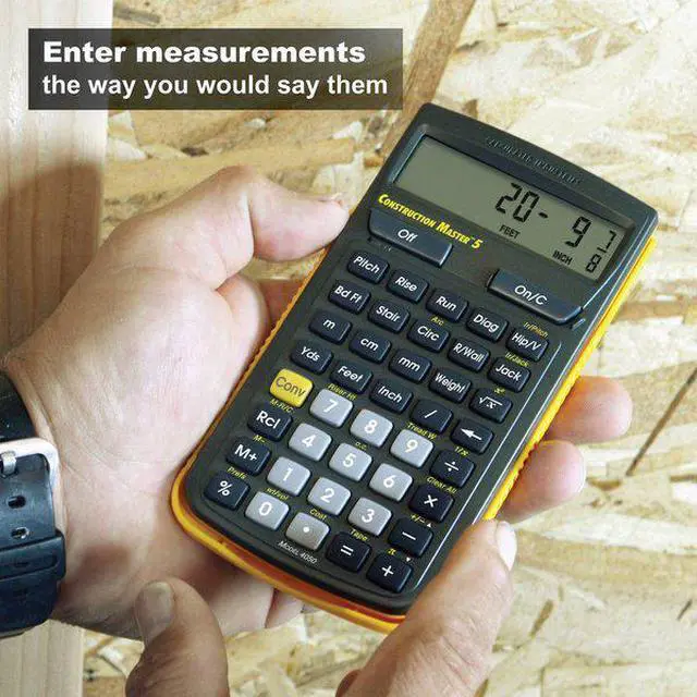 Alt view image 19 of 19 - CALCULATED INDUSTRIES 4050 Construction Calculator,5 5/8 Lx3 In W
